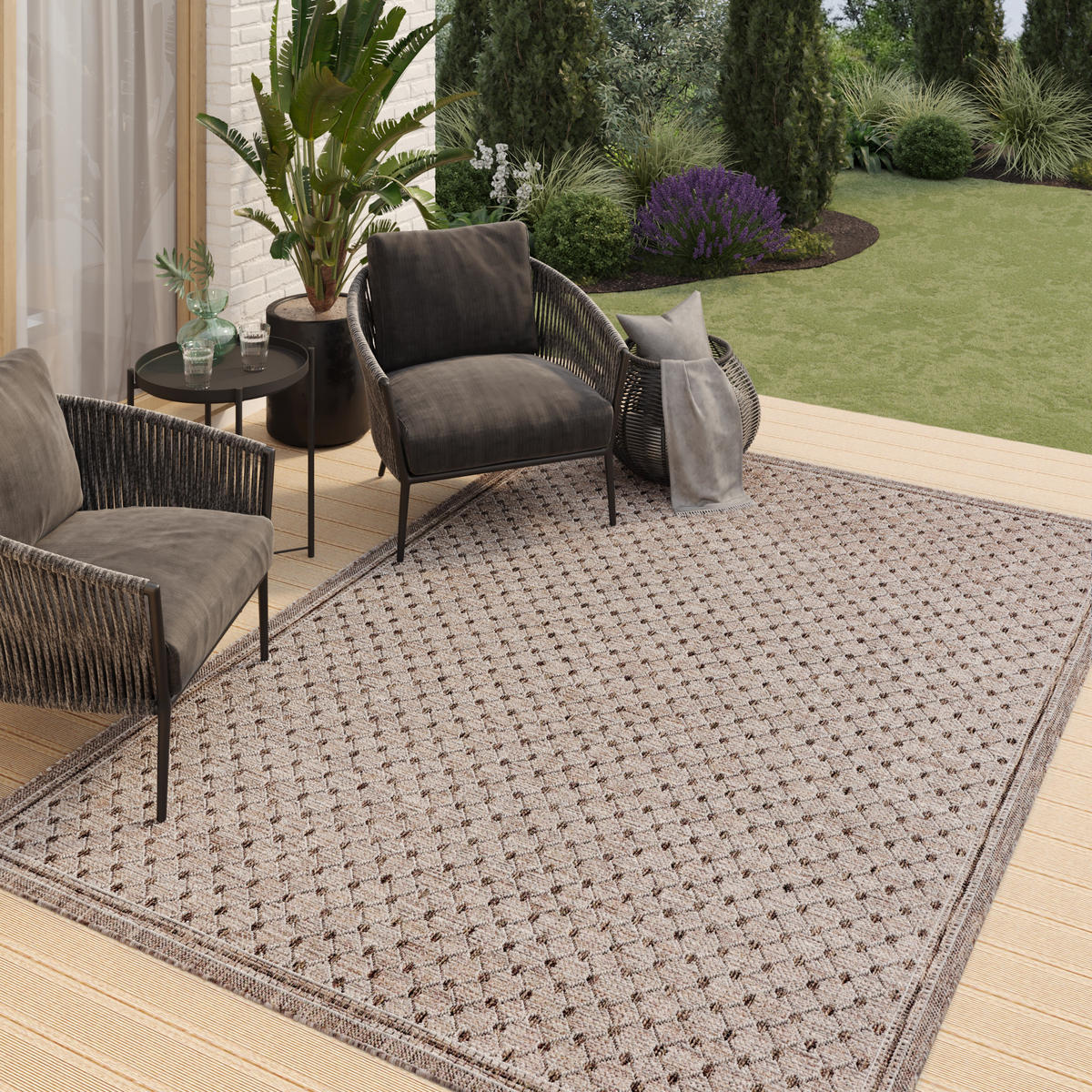 TEPPICH MELISSA BRAUN 90/150 cm - Braun, Textil (90/150cm) - Tapiso