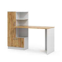 SCHREIBTISCH Tomy Weiß/Goldkraft Eiche 150 x 59 cm - Eiche Wotan/Weiß, Holzwerkstoff (59/150/120cm) - Vicco