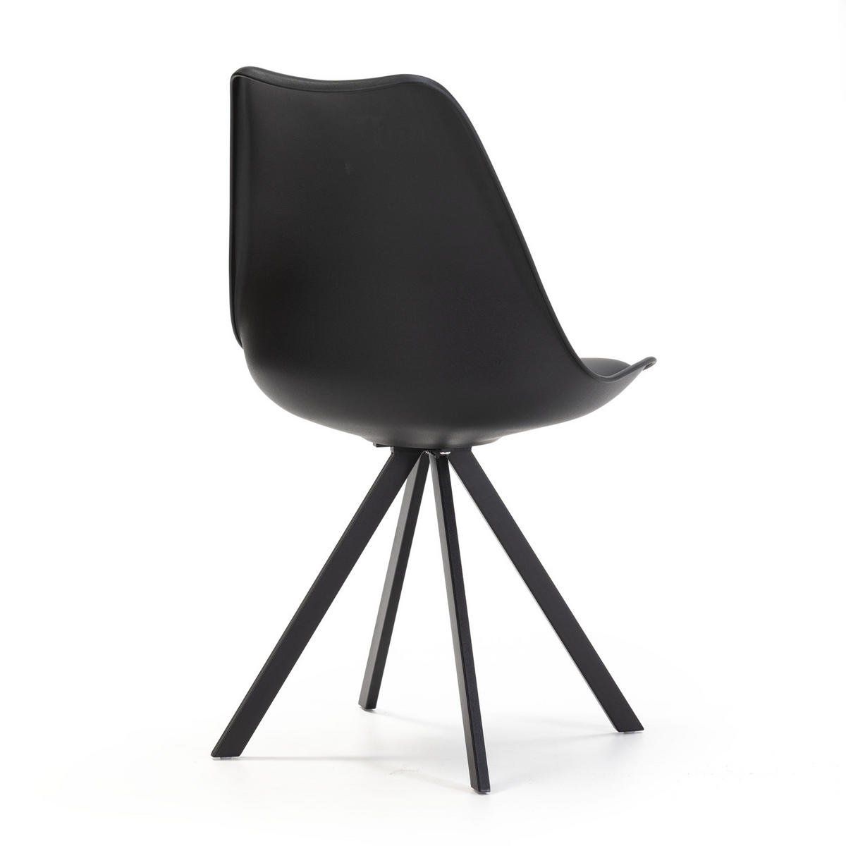 STUHL 2er-Set Cross Schwarz - Schwarz, Kunststoff/Metall (49/84/54cm) - VS Venta-stock