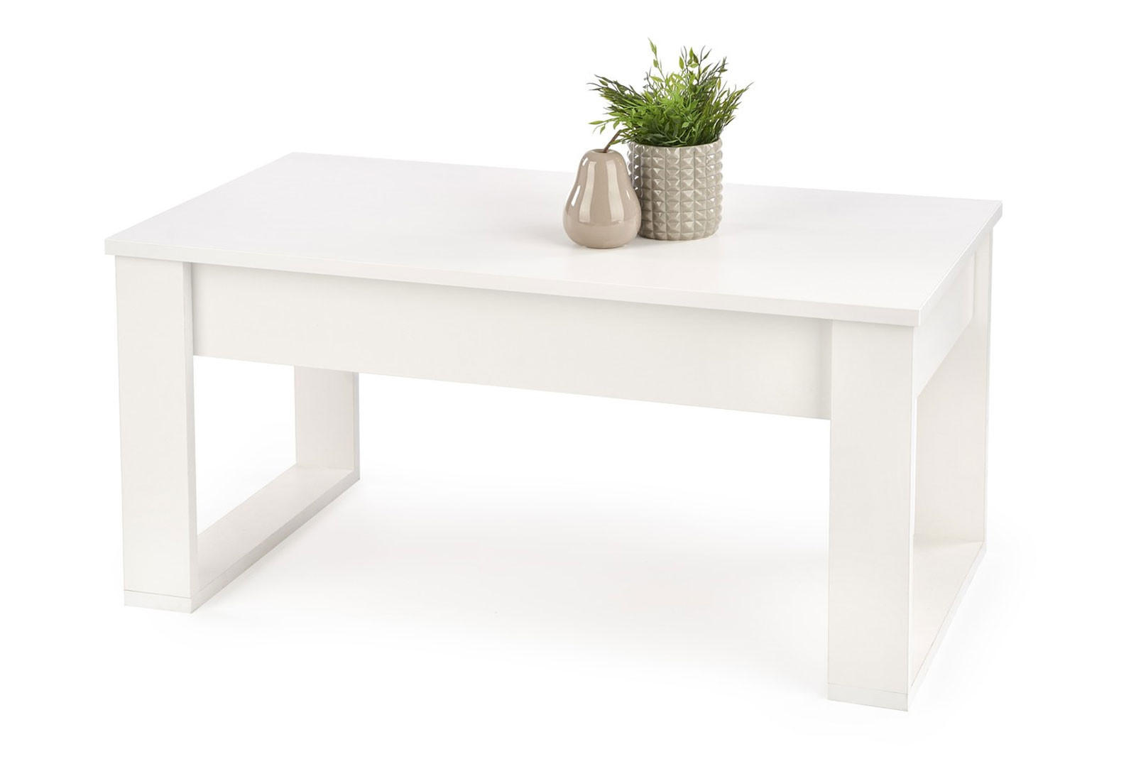 COUCHTISCH Nea weiß 110 / 60 / 52cm - Weiß, Holz/Holzwerkstoff (60/110/52cm) - Feldmann-Wohnen