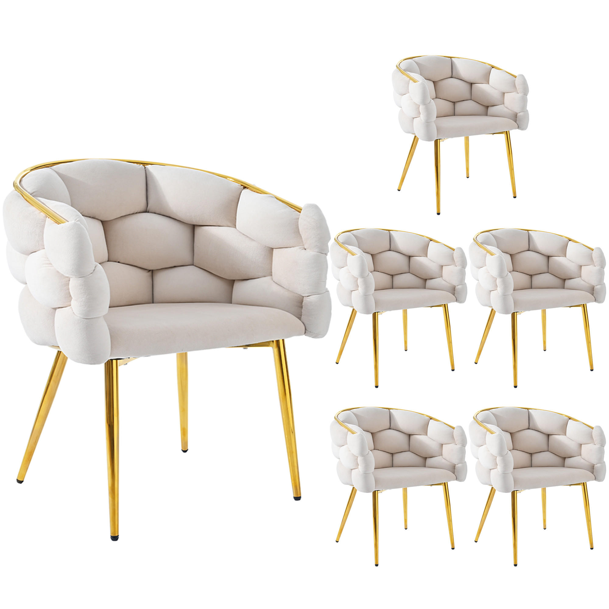 ComfortXL Armlehnstuhl-Set Beige 41x74x44 cm