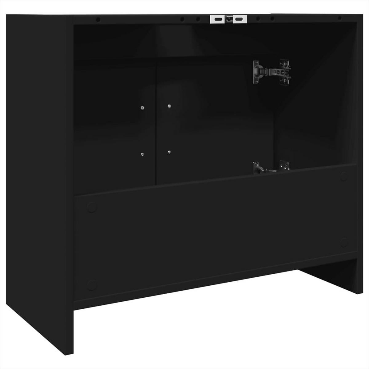 WASCHBECKENUNTERSCHRANK Schwarz 63/29/55 Cm Holzwerkstoff - Schwarz, Holzwerkstoff (29/55/63cm) - vidaXL