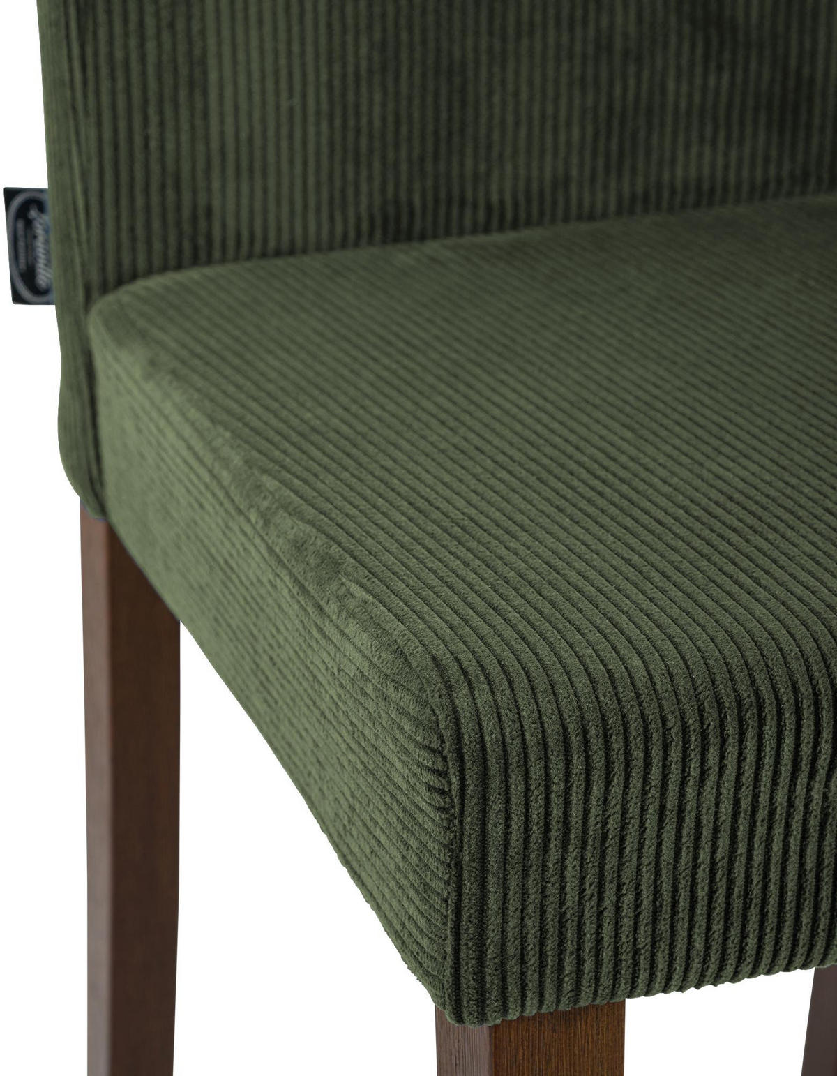 ESSZIMMERSTUHL Cord Grün - Grün, Holz/Textil (41/91/47cm) - CLP
