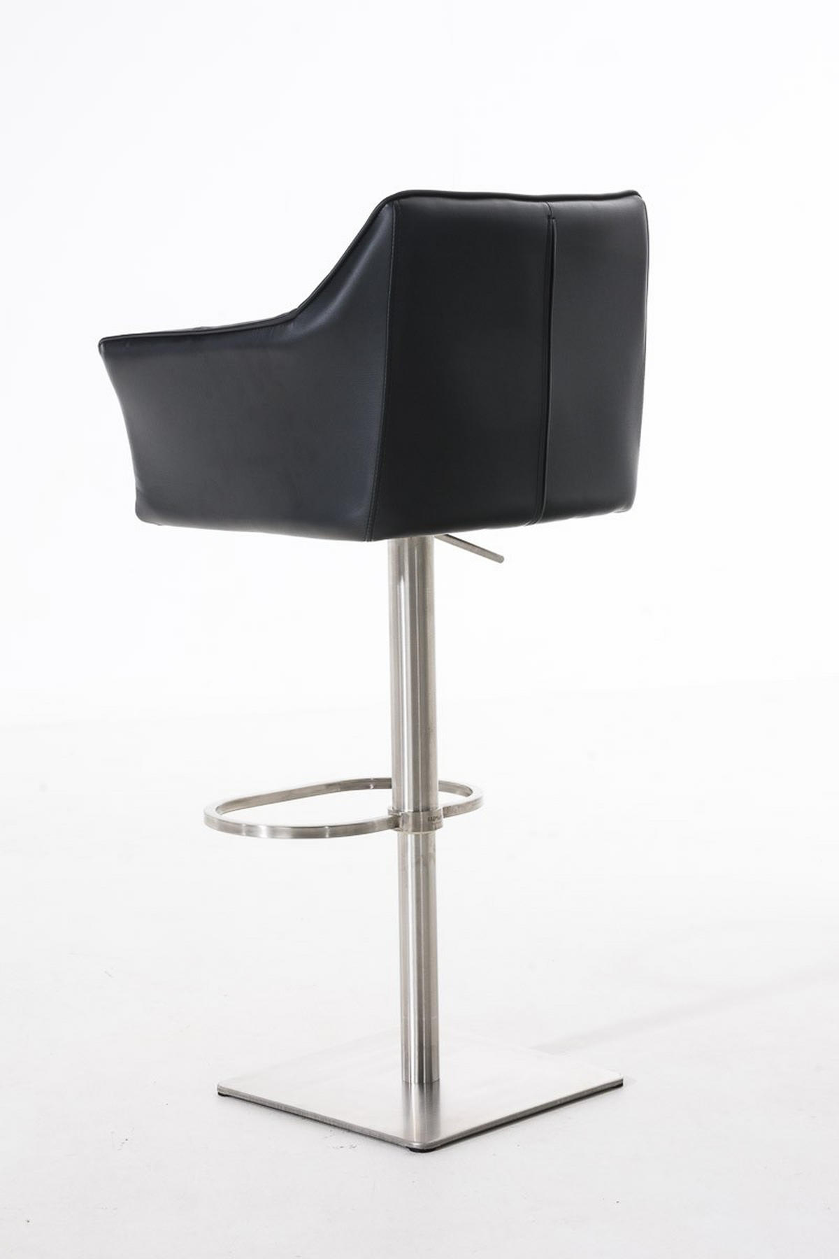 BARHOCKER Damaso 88x64x45 cm schwarz - Schwarz, Leder (64/88/45cm) - furnicato