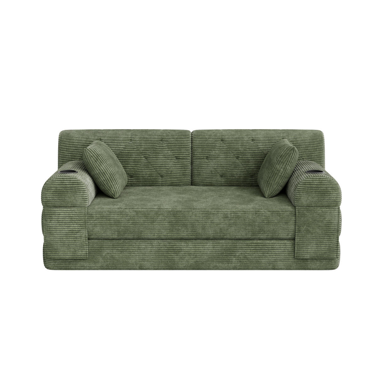 SCHLAFSOFA mit Schlaffunktion 168 x 80 x 81 cm Green - Grün, Kunststoff (80/81/168cm) - Meubliv