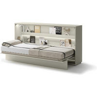 SCHRANKBETT BC-06 - 90x200cm Horizontal - Kaschmir mit Matratze - Kaschmir, Holzwerkstoff (200/90cm) - Meblini