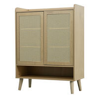 SCHUHSCHRANK aus Spanplatte 80x105x35cm in Eichefarben mit Push-to-Open - Eichefarben, Holzwerkstoff (80/105/35cm) - Modfu