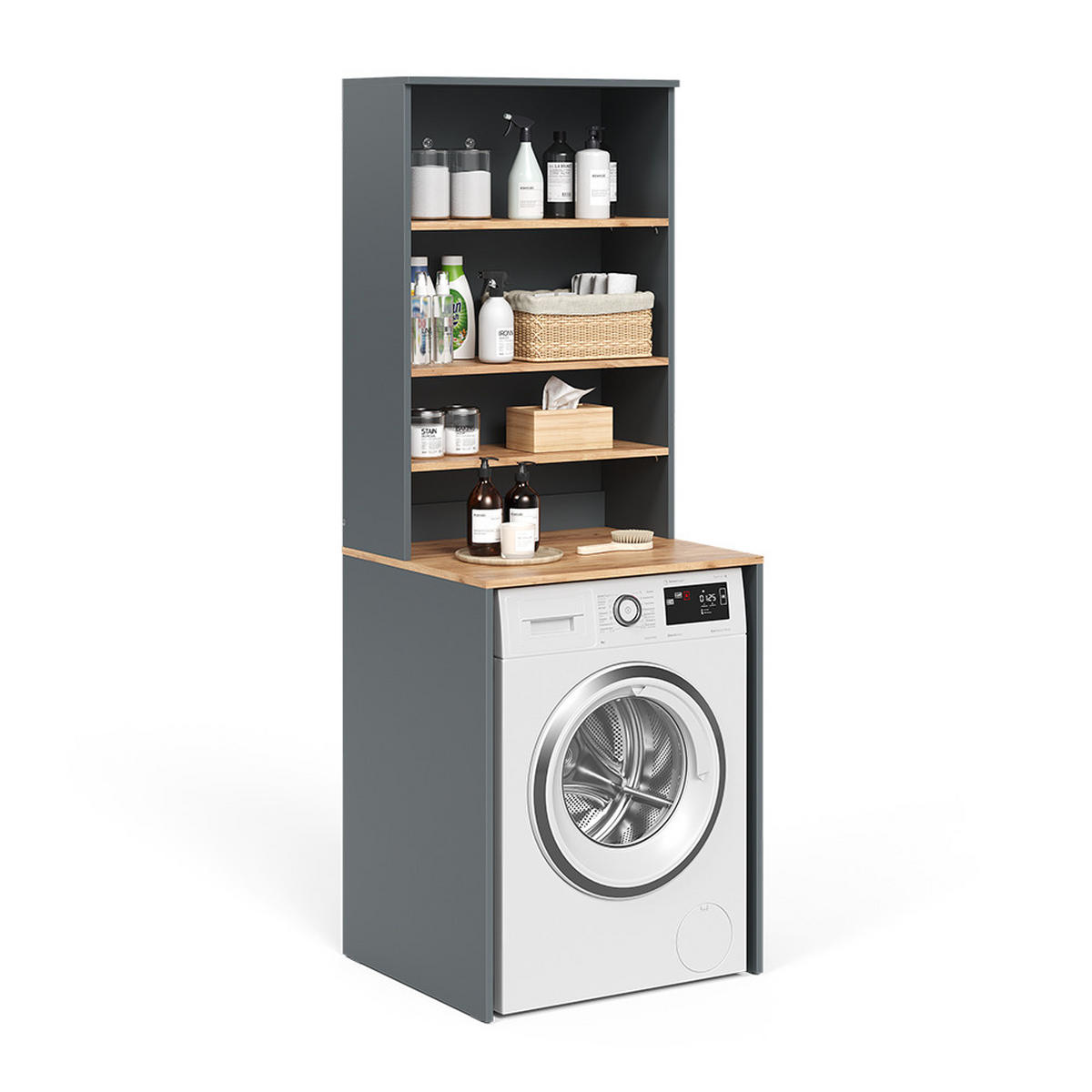 SKŘÍŇKA NA PRAČKU Viktor Antracit/zlatý dub - medově dubová/antracitová, kompozitní dřevo (66/88.2/60cm) - Vicco