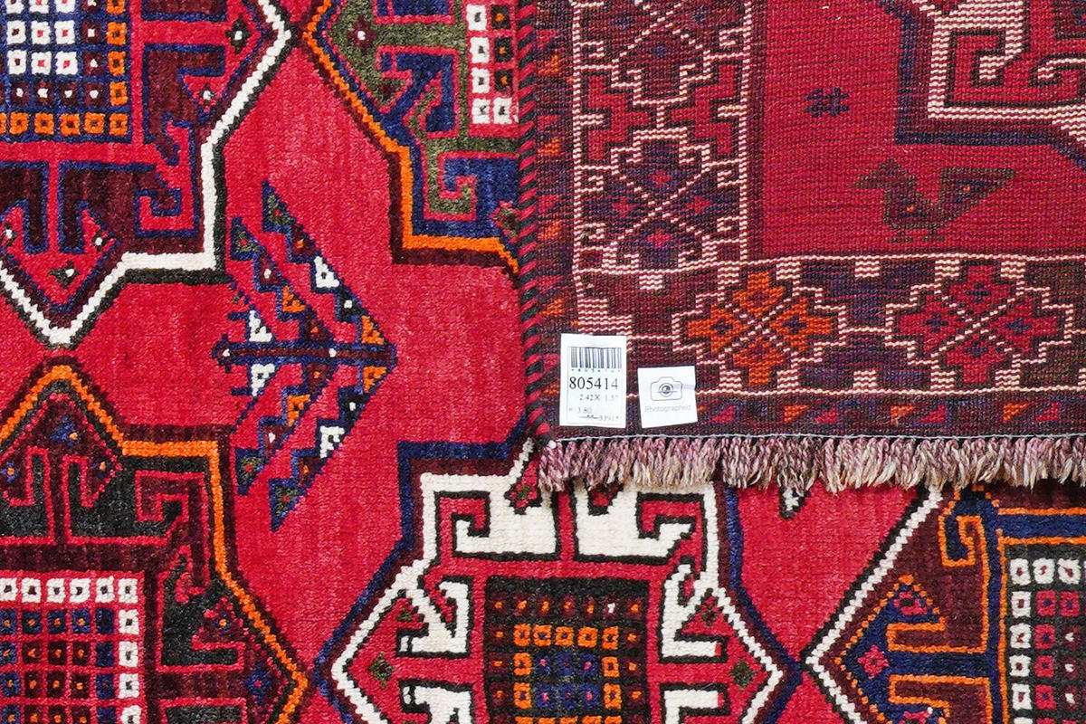 ORIENTTEPPICH handgeknüpft Gashgai Rot 242/157 cm Schurwolle - Rot, Textil (157/242cm) - Looma