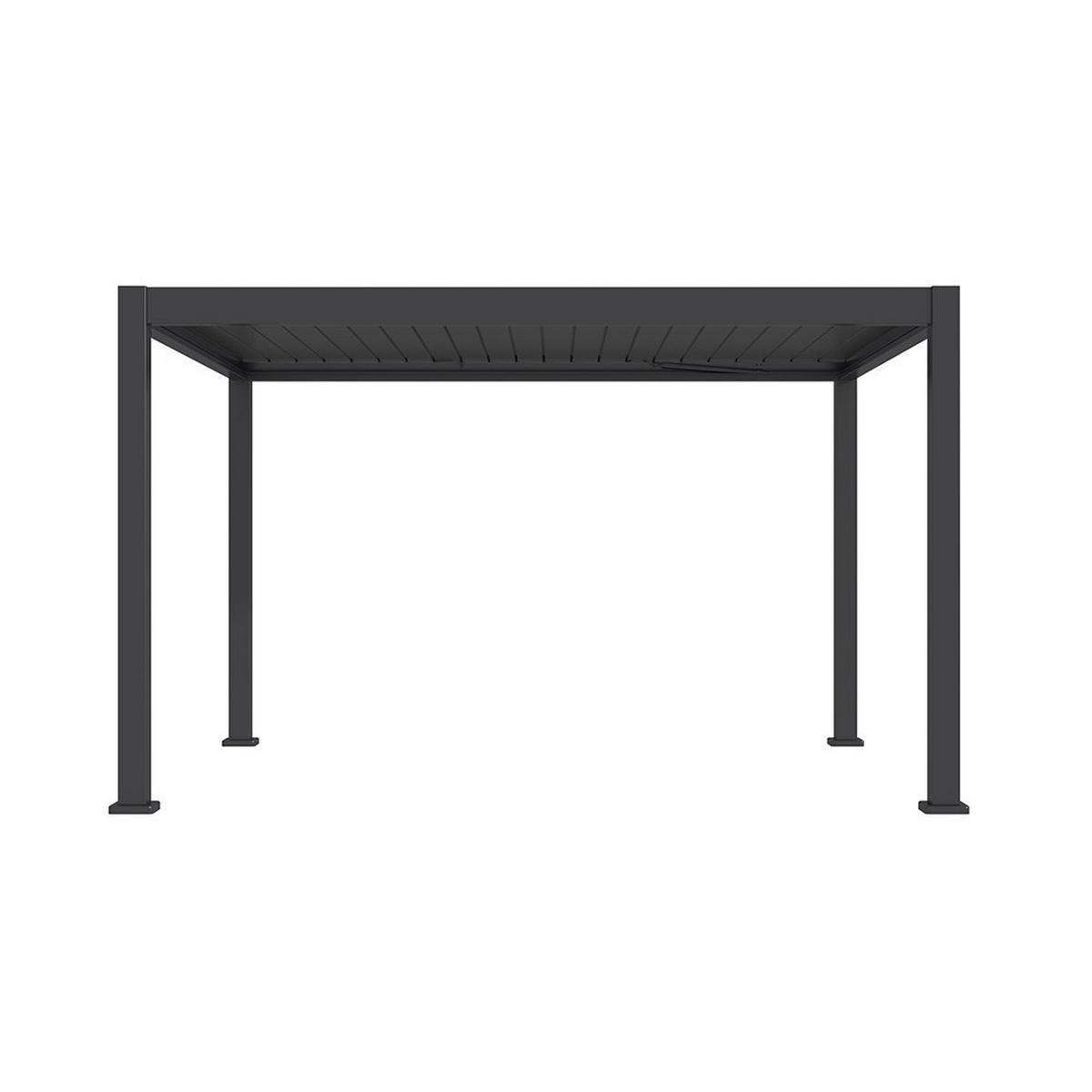 LAMELLENPAVILLON FAYLA - Anthrazit, ohne Screen - Anthrazit, Metall (297/250/407cm) - Home Deluxe