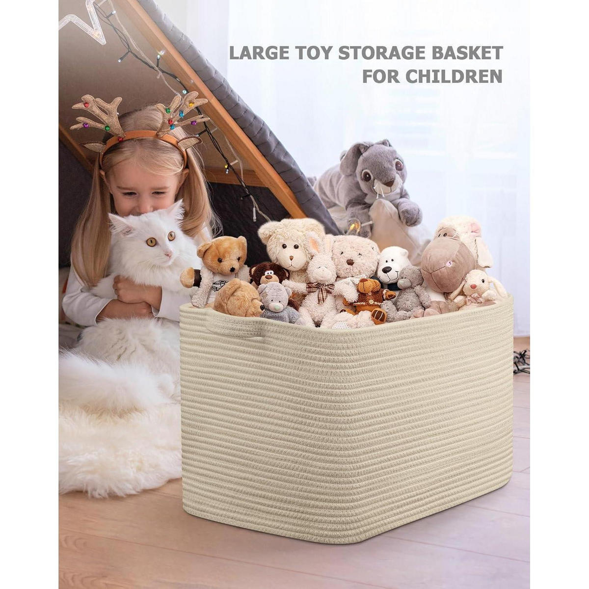 WÄSCHEKORB 2-teiliges Set Beige 63 L - Beige, Textil (38/30/55cm)