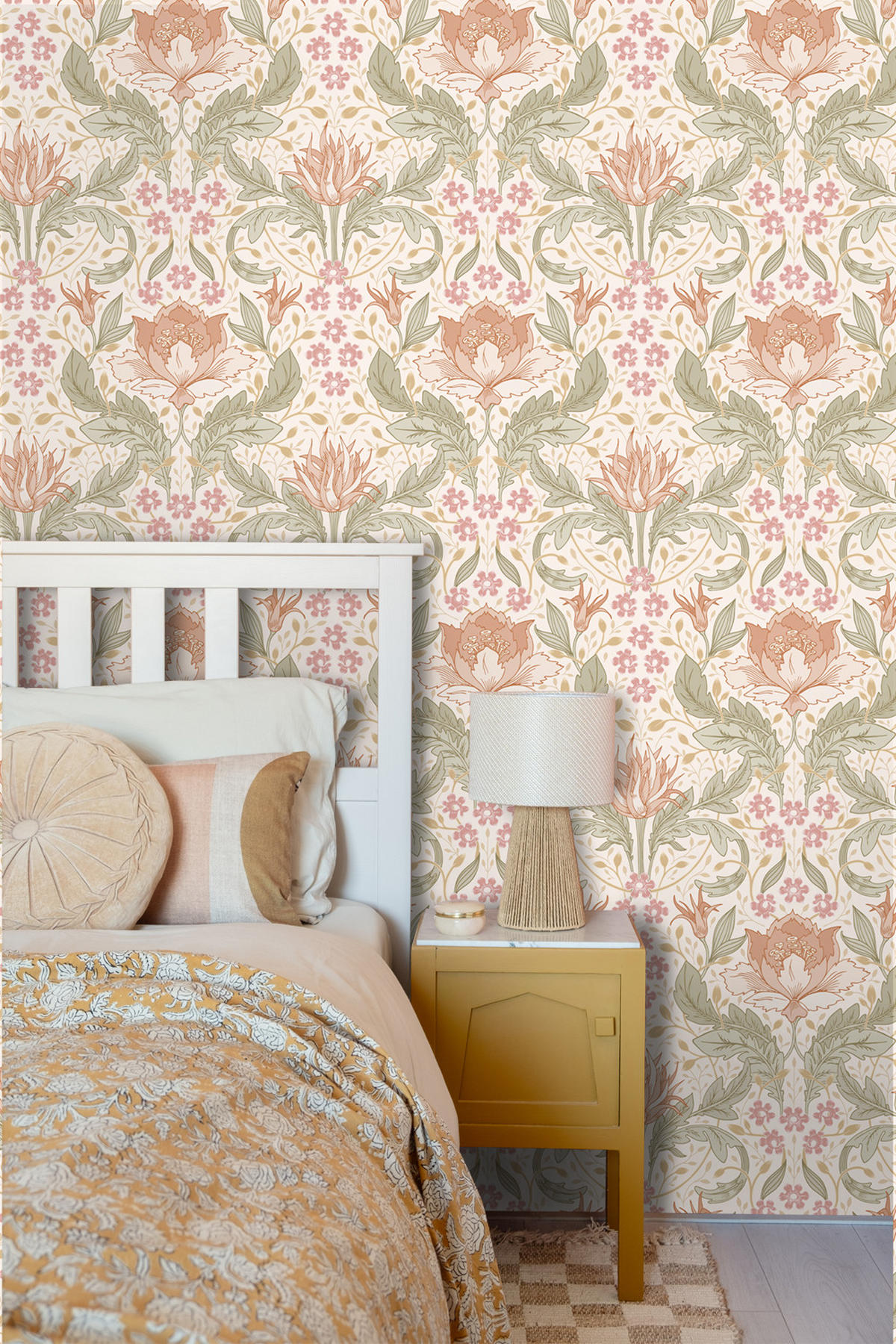 TAPETE Blumenmuster im Jugendstil 50 x 900 cm - Beige, Papier (50/900cm) - ESTAhome