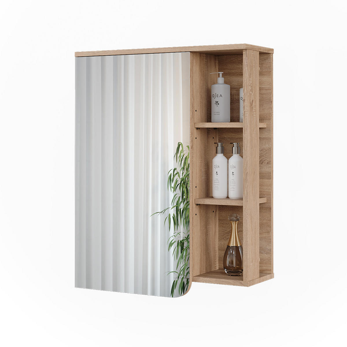 ZRCADLOVÁ SKŘÍŇKA Karen Sonoma/modrá - Sonoma dub/tmavě modrá, kompozitní dřevo (60/75/20cm) - Vicco