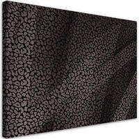 WANDBILD pelfpatches muster leopard - Grau, Textil (60/40cm) - Feeby
