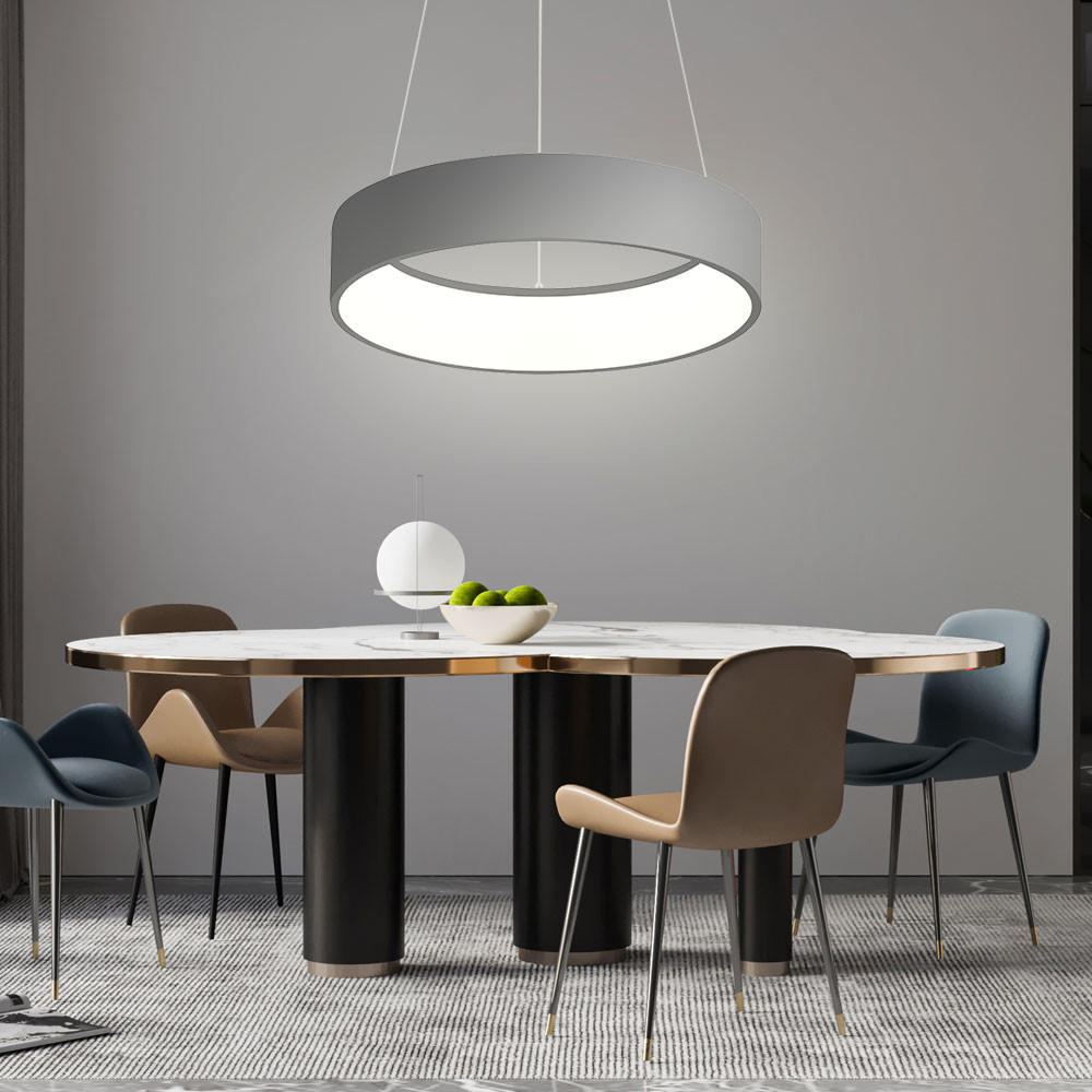 LED HÄNGELEUCHTE Grau Rund Metall - Grau, Metall (45/45/150cm) - Wofi