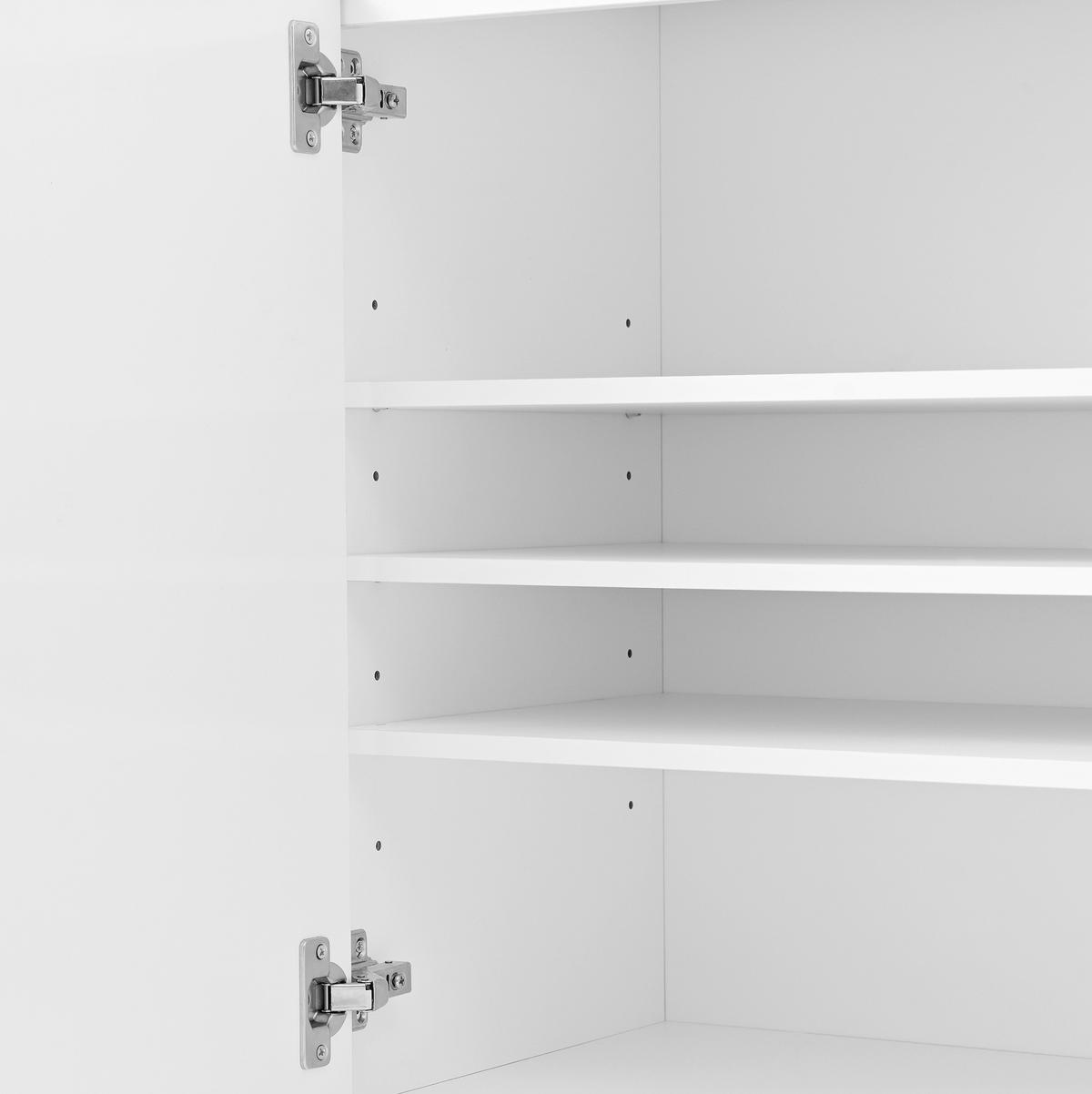 SCHUHSCHRANK 140/84/39 cm Weiß aus Spanplatte mit Soft-Close-Scharnieren - Weiß, Holzwerkstoff (140/84/39cm) - OKMYHOME