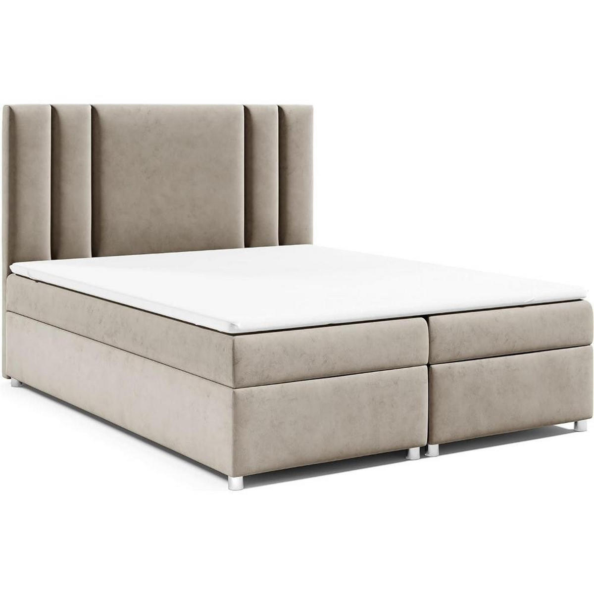 BOXBETT Trinity K-8 Bonellfederkern inkl. Topper - Beige, Holz/Holzwerkstoff (140/200cm) - Best For Home