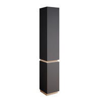 BADSCHRANK Gloria Anthrazit 33 x 197.5 cm mit 2 Türen - Anthrazit/Sonoma Eiche, Holzwerkstoff (33/197.5/35cm) - Vicco