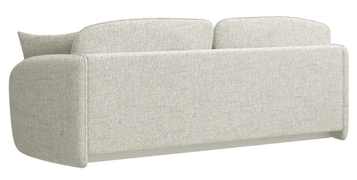3-SITZER-SOFA Savoy Cremeweiß mit Schlaffunktion - Creme/Schwarz, Kunststoff/Textil (254/96/105cm) - Selsey