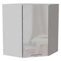 ECKHÄNGESCHRANK Essen W10/60 Weiß Hochglanz / Weiß Matt 60 / 60 / 72cm - Weiß Hochglanz/Weiß, Holz/Holzwerkstoff (60/72/60cm) - Feldmann-Wohnen