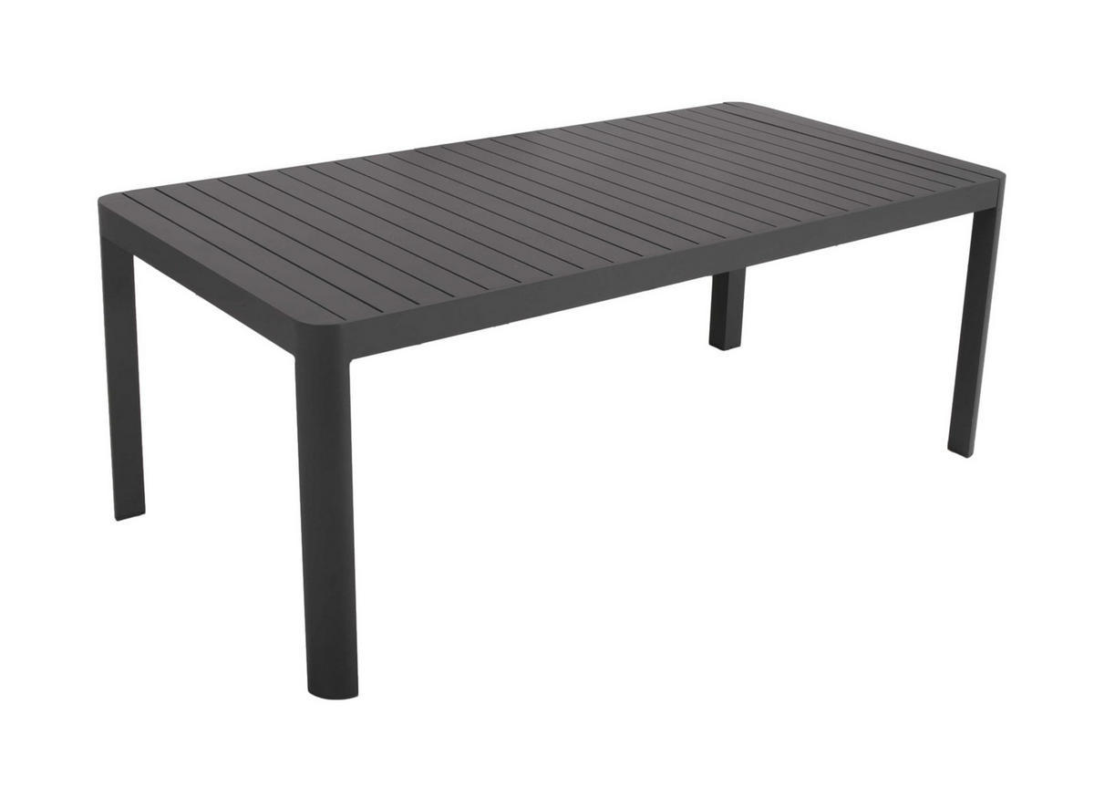 GARTEN-SITZGRUPPE Bjarne 9-teilig Gartenmöbel-Set - Grau, Kunststoff - DELUKE