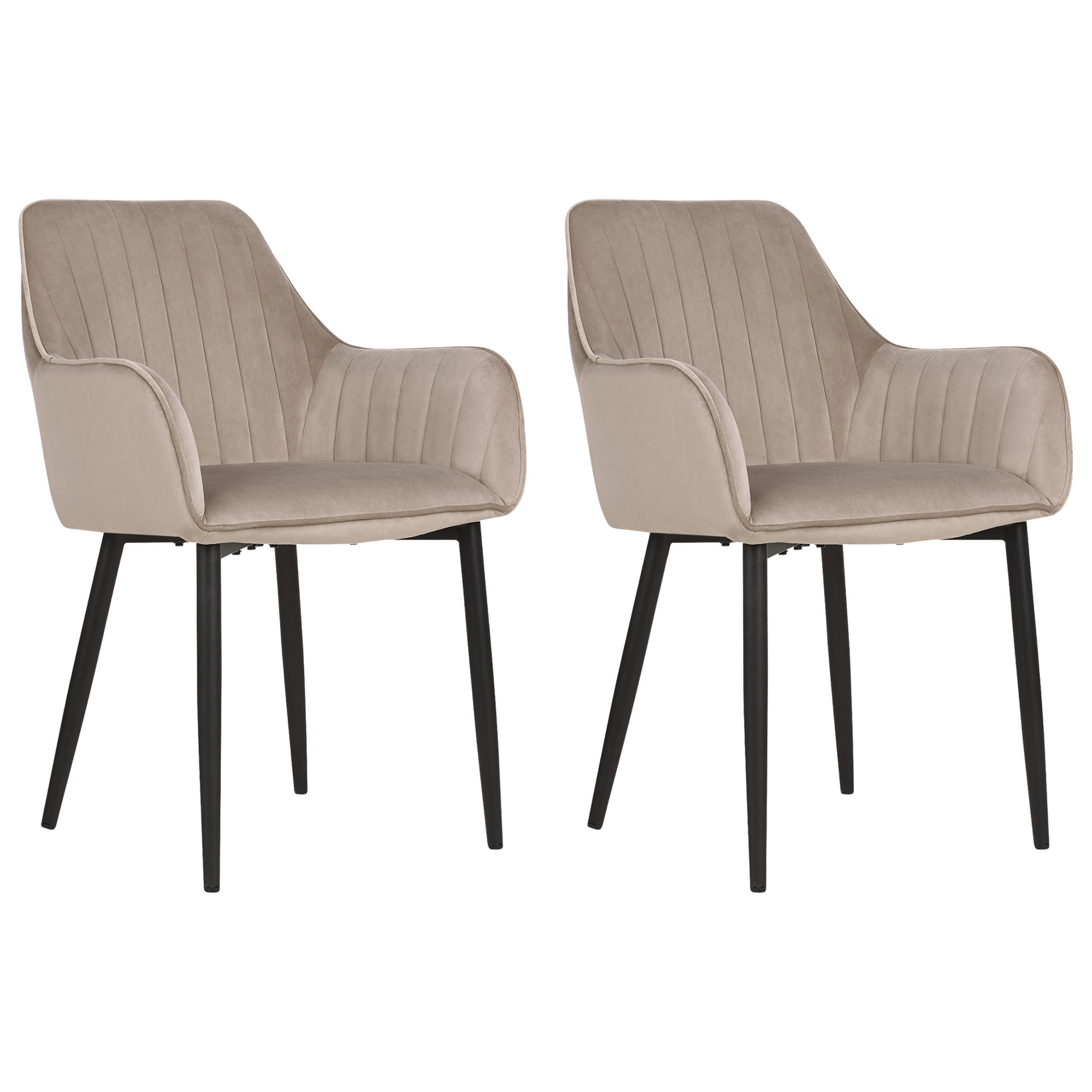 SCAUN DE BUCĂTĂRIE set de 2 catifea taupe Wellston