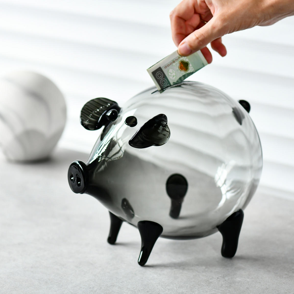 SPARSCHWEIN GROSSES FARBLOSES XXL, 1 STK., 25,5 CM, HANDGEFERTIGT - Transparent, Glas (16/19.7/25.5cm) - Krosno Glass