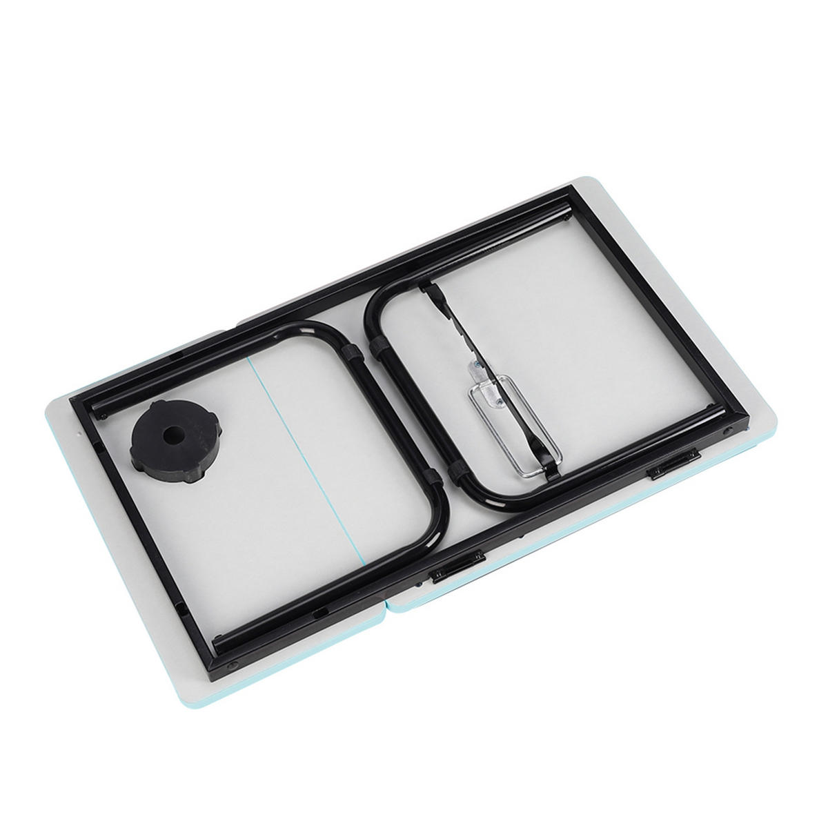 LAPTOP-BETTTISCH mit Getränkehalter Verstellbarer, klappbarer – Blau 5-fach Neigungsverstellung und Becherhalter 56x32,5x24 cm - Blau, Metall (32.5/56/24cm) - Livingandhome