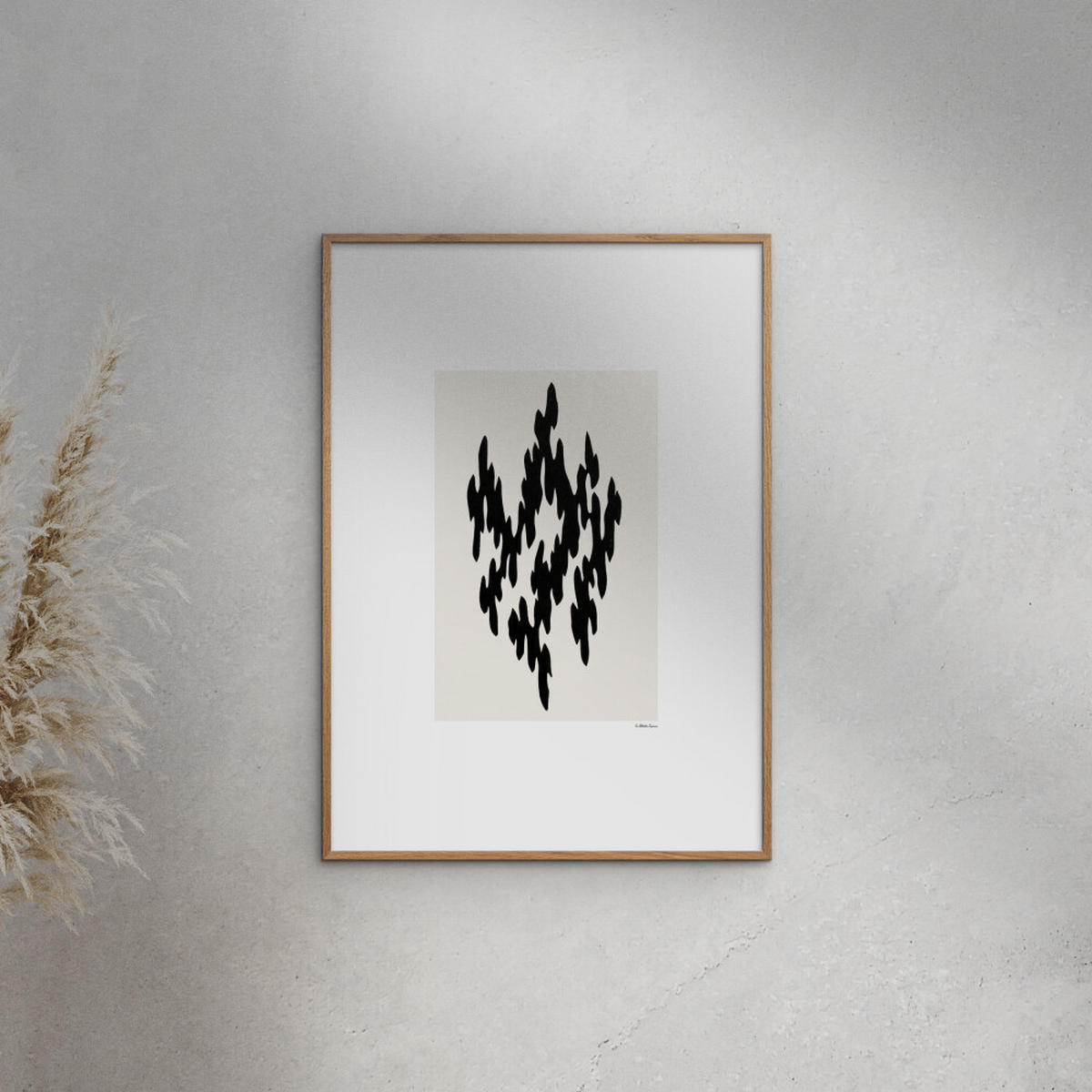 POSTER mit Rahmen Arch Atelier - La Collection Japonaise - 03 - Eichefarben/Schwarz, Holz/Papier (30/40cm) - Poster&Frame
