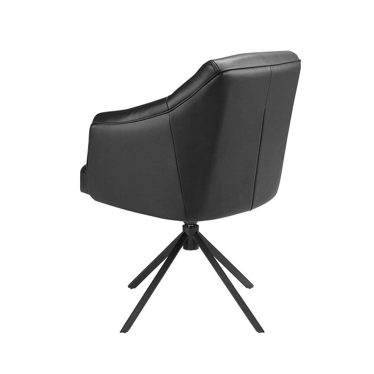 STUHL aus schwarzem Kunstleder 70/65/88 cm - Schwarz, Kunststoff/Textil (70/88/65cm) - ANGEL CERDA