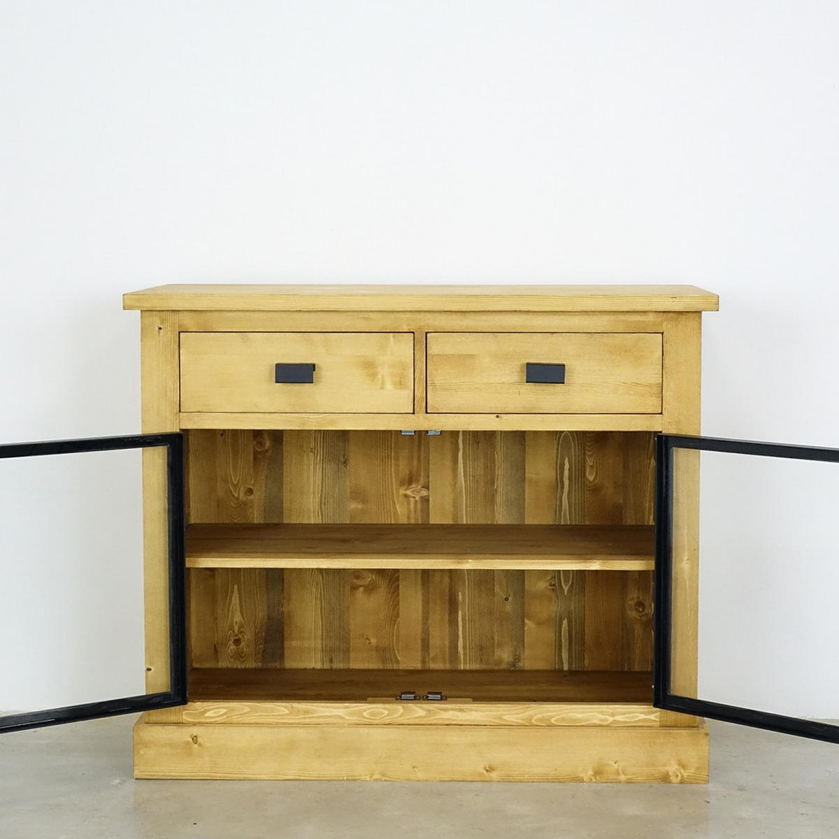 KOMMODE aus Massivholz Industrial - Honig, Holz (108/90/50cm) - Seart