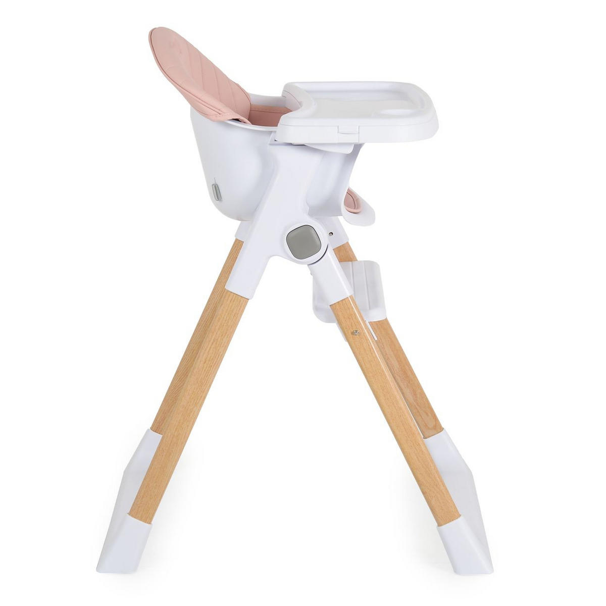 KINDERHOCHSTUHL Almond rosa Holzoptik klappbar Doppeltablett Sicherheitsgurt - Rosa, Kunststoff (54/84/64cm) - Cangaroo