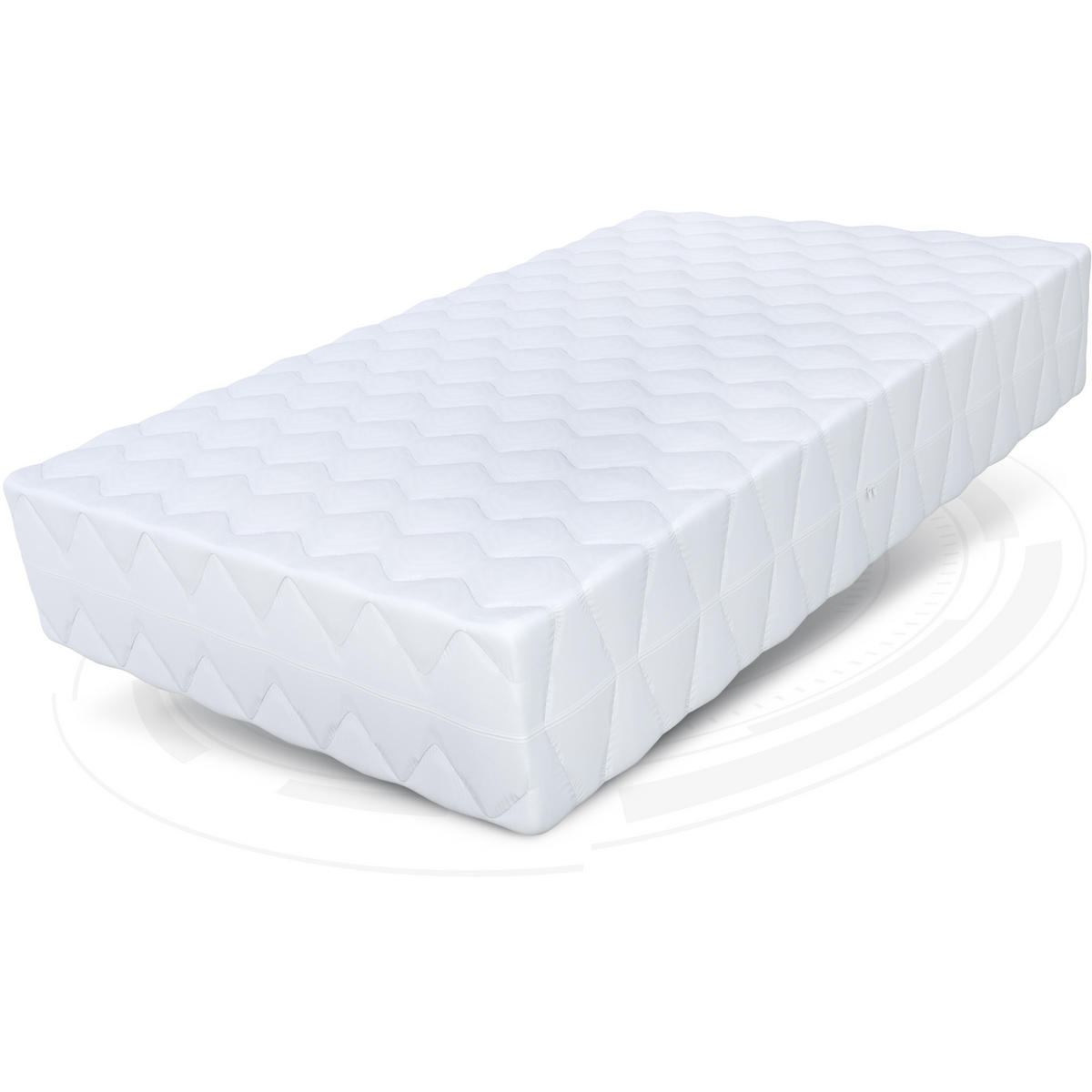 TASCHENFEDERKERNMATRATZE Laval - Weiß, Textil (90/200cm) - FDM