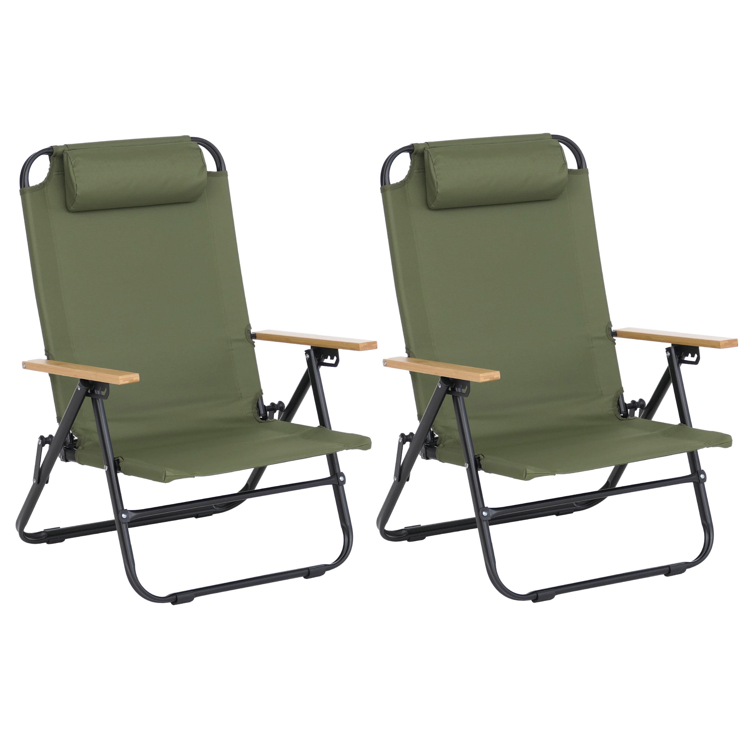 CAMPINGSTUHL Grün - Grün, Metall (61/85/67cm) - MCW