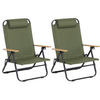CAMPINGSTUHL Grün - Grün, Metall (61/85/67cm) - MCW