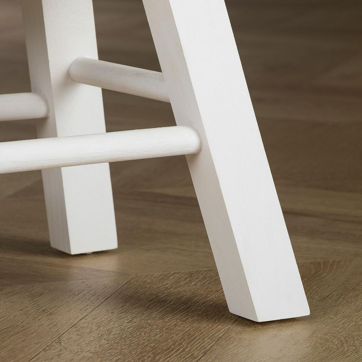 HOCKER ROSAL weiß - Weiß, Holz (32/30/17cm) - CARO-Möbel