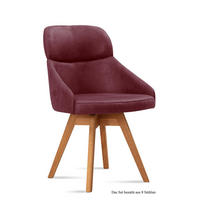 ESSZIMMERSTUHL drehbar (8er-Set) Drala 52x82x63 Eiche geölt/Marsala - Eichefarben/Brombeere, Kunststoff (63/82/52cm) - 58aufmkessel