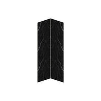 WANDPANEELE für Dusche - 90 cm x 90 cm - plastik - schwarz Eneko - Schwarz, Kunststoff/Metall (90/210/90cm) - Vente-Unique