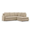 ECKSOFA RECHTS MIT SCHLAFFUNKTION FORESTA, Cord - Beige - Beige, Textil (230/200cm) - Mebligo