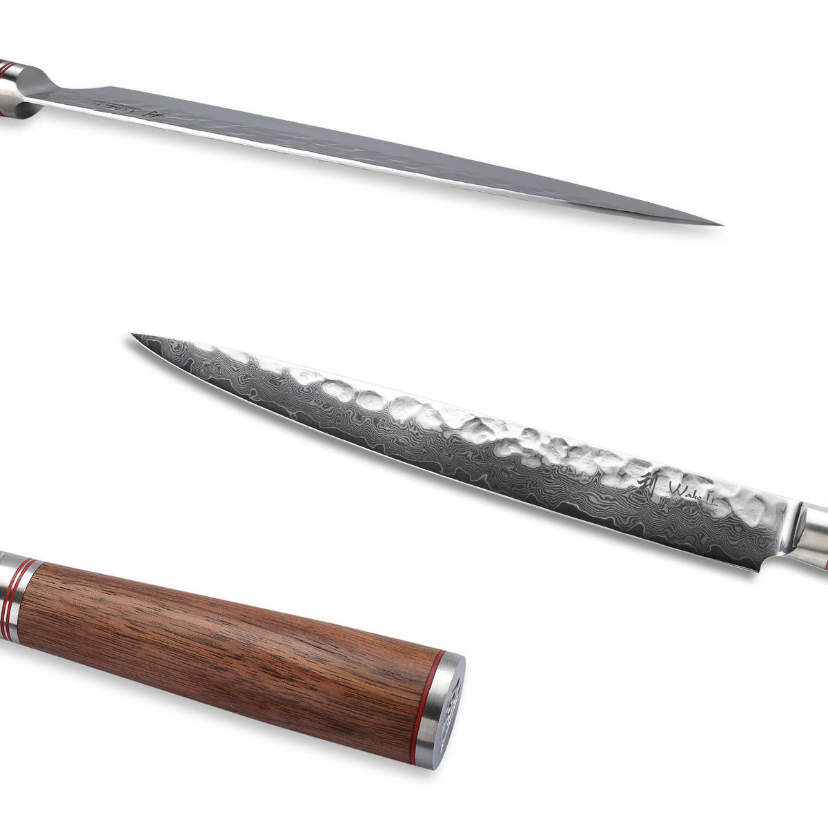 SASHIMIMESSER 25 cm - Nussbaumfarben, Holz/Metall (39cm) - Wakoli