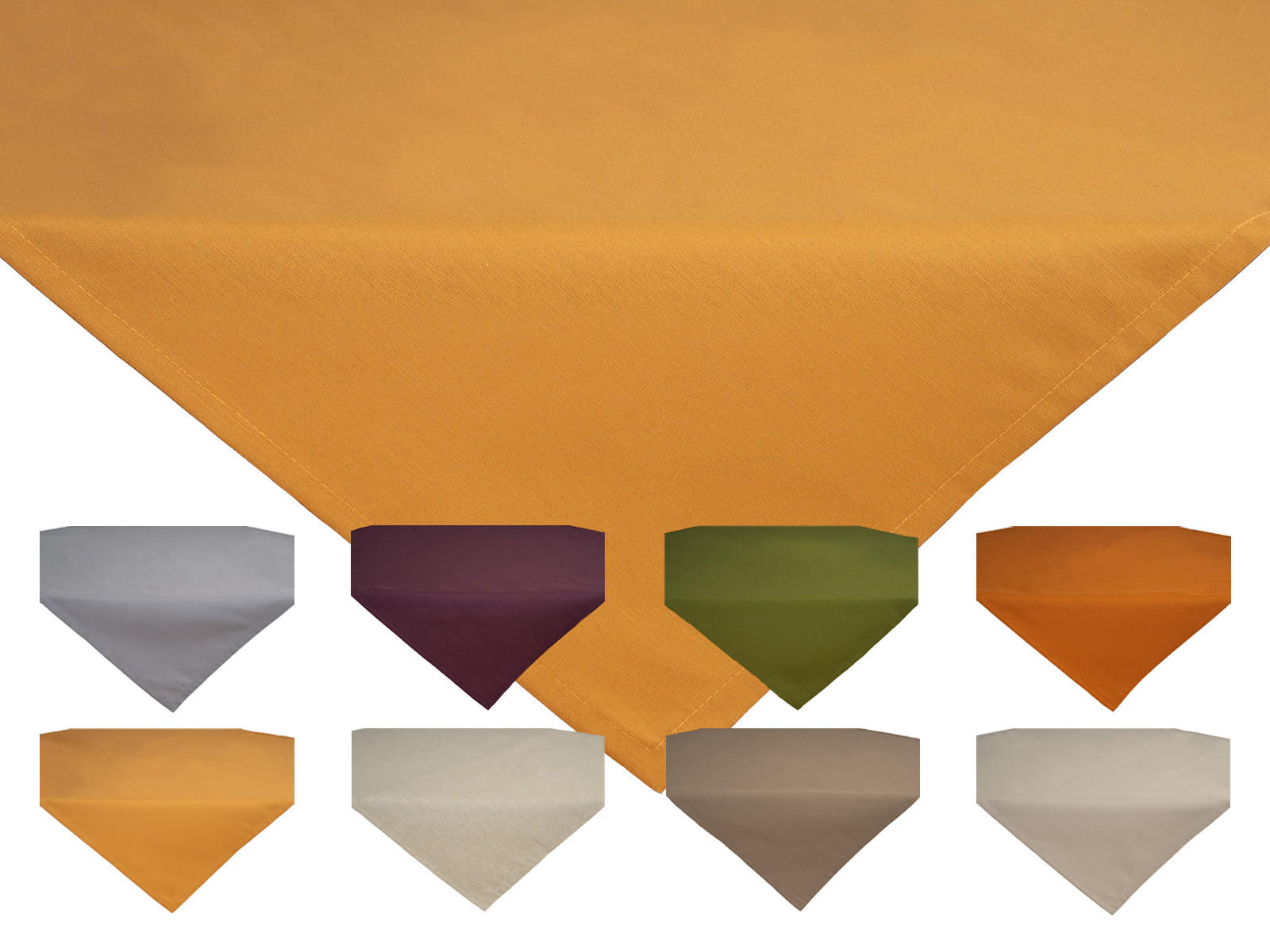 MITTELDECKE Wunschton safran-gelb 80/80 cm - Gelb, Textil (80/80cm) - beties Heimtextil