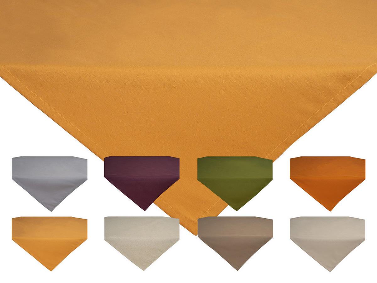 MITTELDECKE Wunschton safran-gelb 80/80 cm - Gelb, Textil (80/80cm) - beties Heimtextil