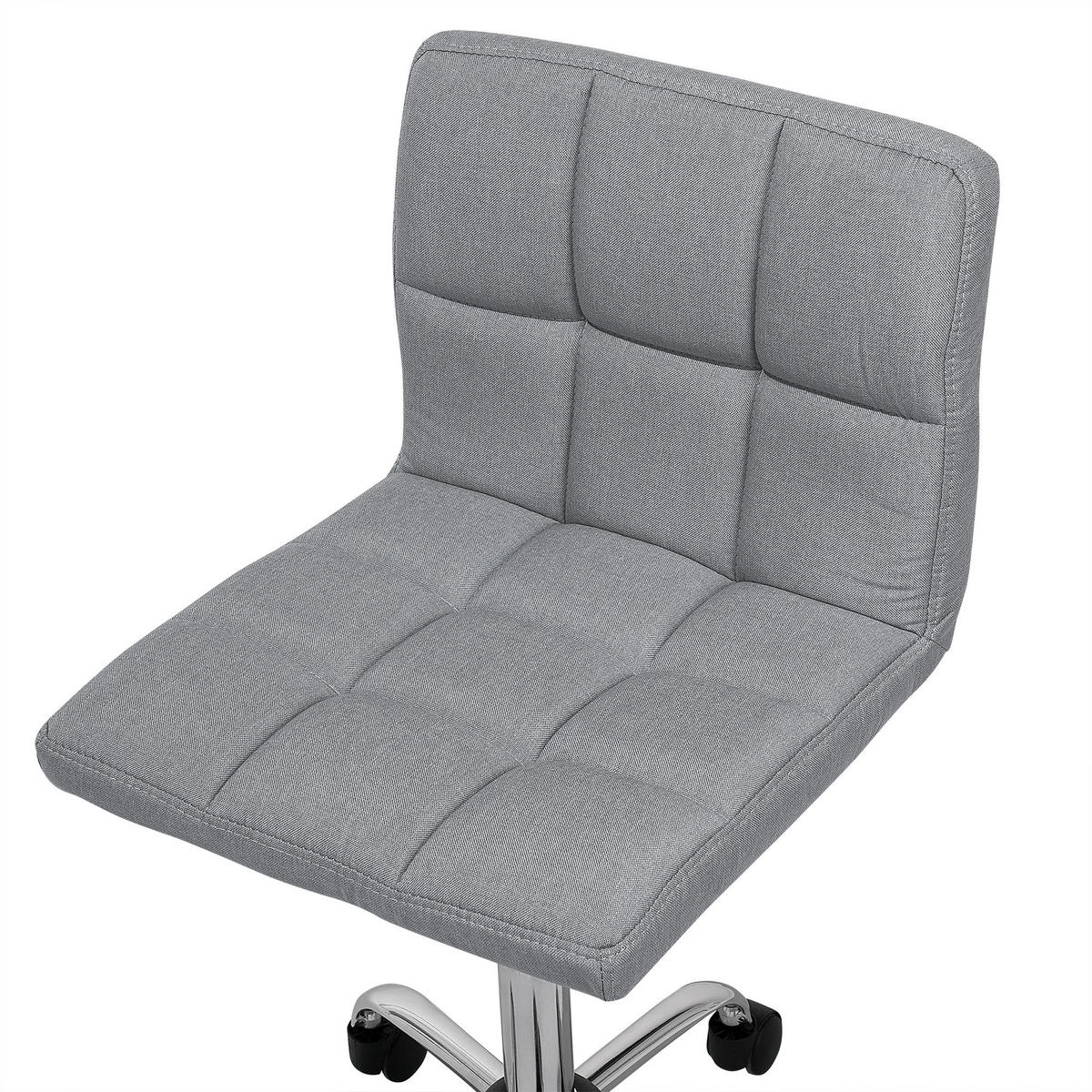 BÜRODREHSTUHL Polyester Grau Marion - Grau, Textil/Metall (44/79/38cm) - Beliani