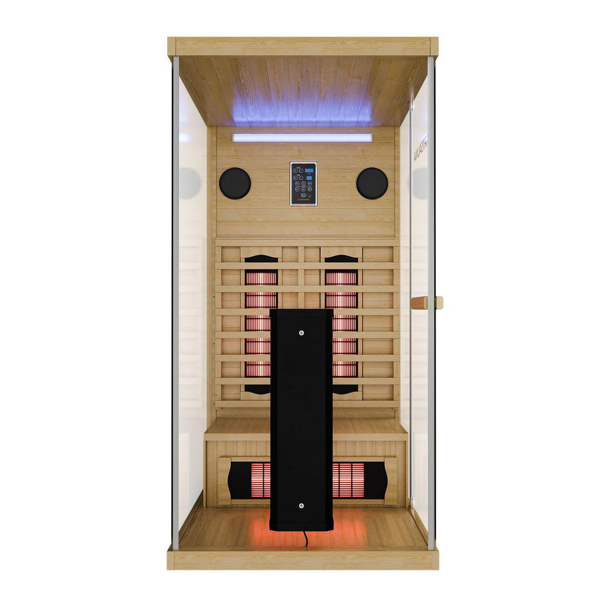 INFRAROTKABINE Göteborg mit Vollspektrumstrahlern - Naturfarben, Holz (90/190/90cm) - Artsauna