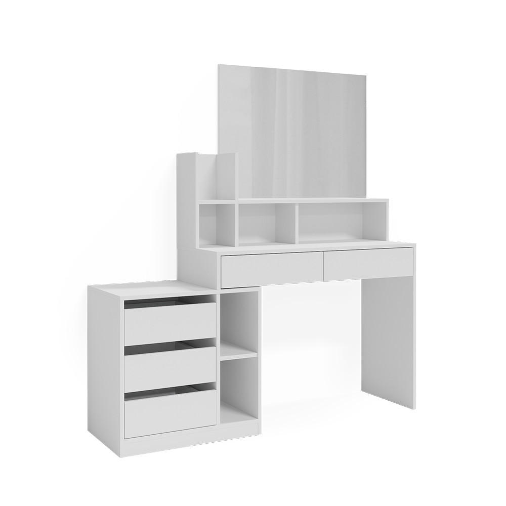 SCHMINKTISCH Anja Weiß 139.8 cm - Weiß, Holzwerkstoff (139.8/115/40cm) - Vicco