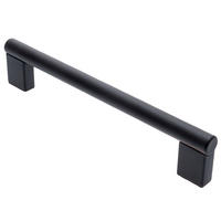 MÖBELGRIFF BA 128mm, Küchengriff schwarz matt, Griffstange Ø 12mm - Schwarz, Metall (1.2/3.4/15cm)