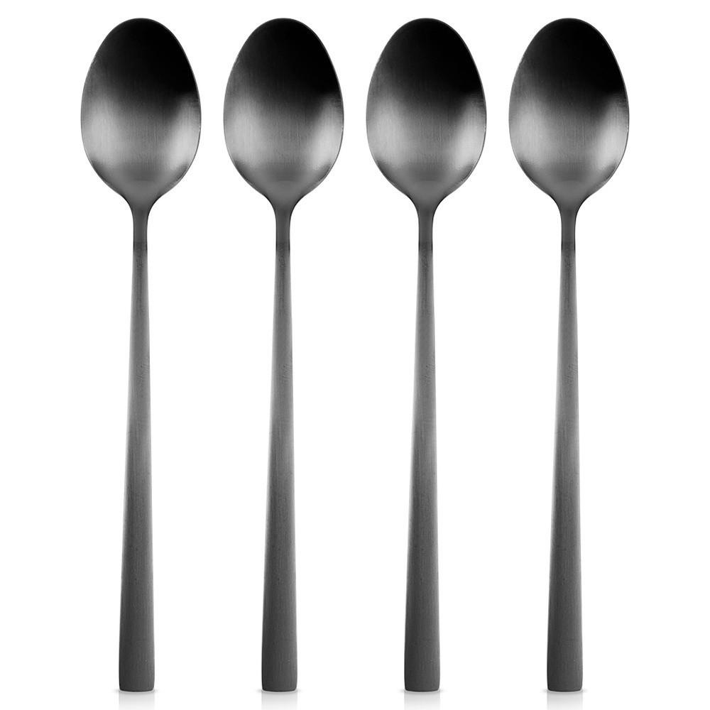 COCKTAILLÖFFEL Stahl 4 Stück. Schwarz - Schwarz, Metall - Excellent Houseware
