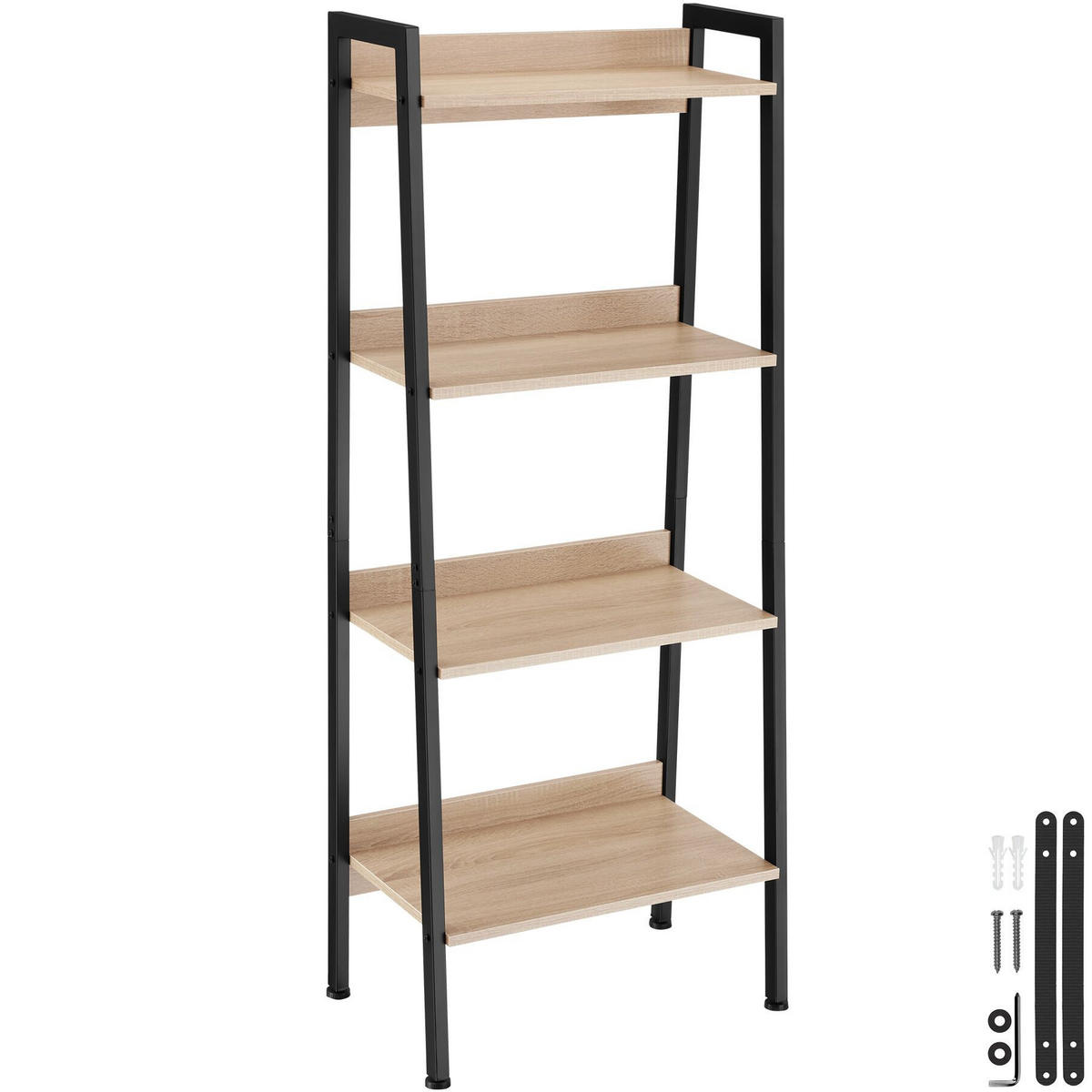 LEITERREGAL Chatham,inklusive Kippschutz, 57,5 x 34 x 138 cm,Industrial Holz hell, Eiche Sonoma - Naturfarben, Holzwerkstoff (34/138/57.5cm) - tectake