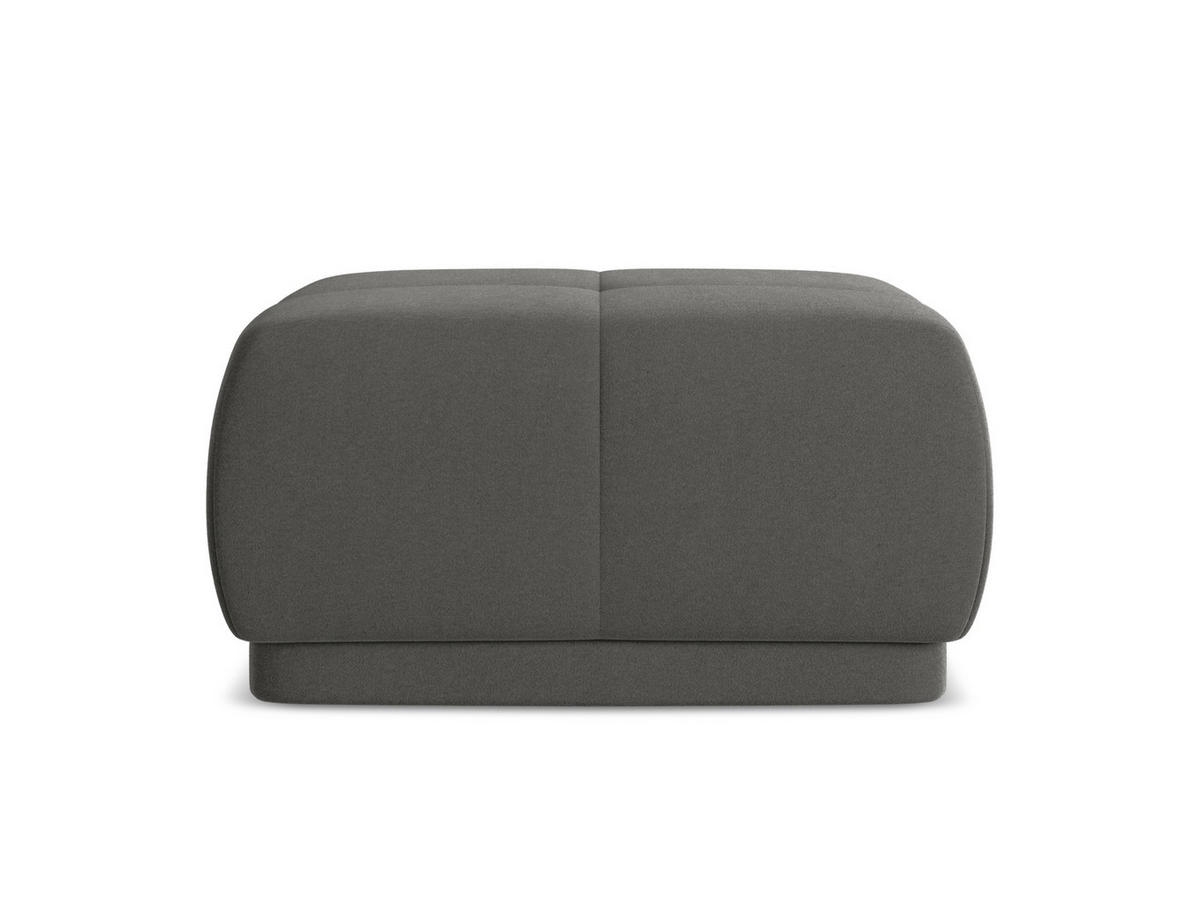 POUF Samt Stoff Grau - Dunkelgrau/Schwarz, Kunststoff/Textil (60/35/60cm) - Makamii