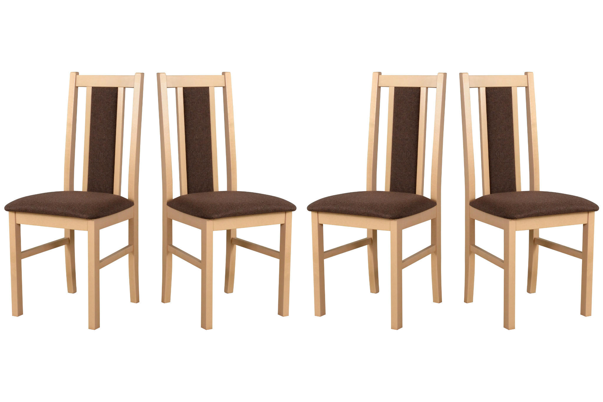 ESSZIMMERSTUHL - 4er-Set Bos 14 sonoma soro 28 - Braun/Sonoma Eiche, Holz (43/94/40cm) - Leaf Design